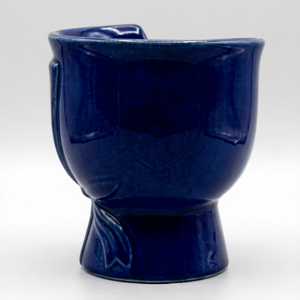 Jarrón de Cerámica Azul con Forma de Lazo, Hecho a Mano, Mate, para Flores, Decorativo, para Mesa, Hogar u Oficina, Ideal para Regalo - Product Image 1