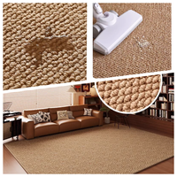 Grand tapis moderne écologique en polypropylène et sisal synthétique facile à nettoyer pour la maison, la voiture et les voyages faits à la machine.