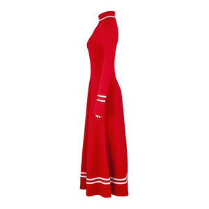 Abito maglione lavorato a maglia di alta qualità da donna in cotone a maniche lunghe - Product Image 3