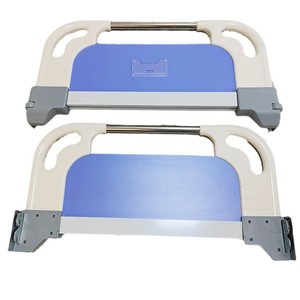 ABS Bedside Rail For Manual Nursing <b>Bed</b> Durable Safety Railing Assistive Device Pair Blue And Beige - Product Image 5