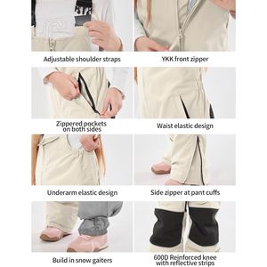 Salopettes de ski pour enfants personnalisées, isolées, imperméables 15K, unisexes, pour enfants de 3 à 16 ans - Product Image 5