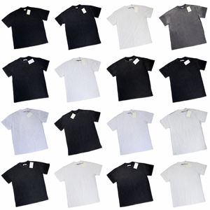 Custom Men's 100% Cotton Oversized Boxy Designer T-Shirts European American <b>Hip</b> Hop Style Loose Short Sleeve Washed Old Print - Product Image 2