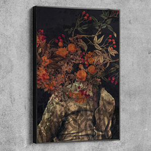 Mujer con cabeza de flor <span class=keywords><strong>Graffiti</strong></span> arte pintura sobre lienzo carteles e impresiones calle pared cuadro decorativo para decoración para sala de estar - Product Image 2