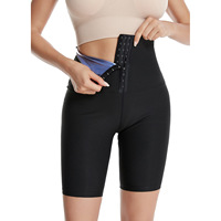 Shorts d'entraînement élastiques taille haute personnalisés pour femmes, Leggings sculptants effet sauna pour le yoga à domicile et la perte de poids