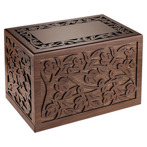 ไม้โกศไม้ทึบกล่องใส่ศพต้นไม้แห่งชีวิตตกแต่งสำหรับผู้ใหญ่ - Product Image 5