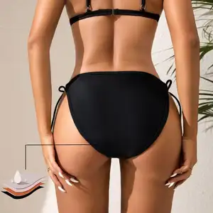 Culotte périodique 4 couches SANS PFAS Sous-vêtements menstruels étanches Maillot de bain Bas de natation Culotte périodique pour femmes