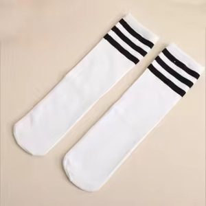Women's Trendy Over-the-Knee <b>Socks</b> with Three Stripes Japanese Style Pure Color Autumn <b>Winter</b> Stockings Wholesale for Students - Product Image 3