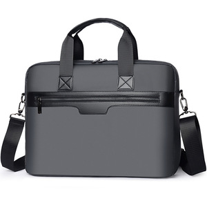 Maletín de Cuero Suave de Gran Capacidad, Impermeable, para Portátil de 14 Pulgadas, para Hombre, para Viajes de Negocios, con Múltiples Compartimentos - Product Image 1