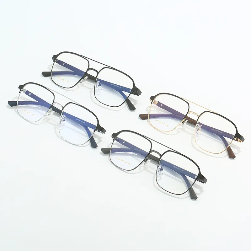 FANXUN3327 cadre optique en métal en acier élastique ultra-léger de haute qualité volant à double faisceau cadre de lunettes à sourcils d'affaires