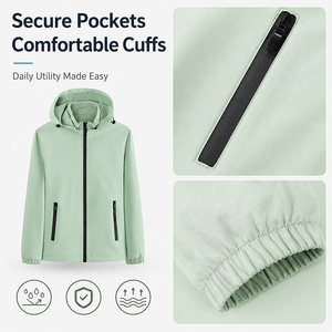 Veste imperméable en polyester personnalisée avec logo brodé et impression sérigraphique pour le personnel bancaire, uniforme d'entreprise, veste de travail - Product Image 4