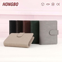 Hongbo penjualan terbaik 23 warna A7 Saffiano Epi kulit cincin emas uang tunai Binder dompet dengan amplop/daun terbang tersedia