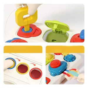 Juguete sensorial para niños pequeños, tablero ocupado de plástico Montessori, tablero ocupado de fieltro para actividades para niños, juguete interactivo, juguetes educativos para niños