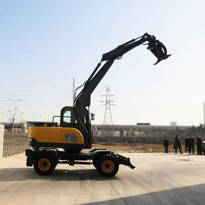 Ce Goedgekeurde Houtgrijper Wiel Graafmachine Gebruikt Kleine Emmer 4ton 7ton 8ton Graver Wielen Hydraulische Graafmachine Met Log Grijper - Product Image 5