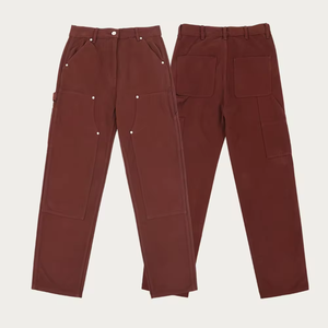 Pantalones vaqueros de trabajo lisos con doble rodilla para hombre, pantalones vaqueros de pintor, pantalones vaqueros de carpintero personalizados, pantalones vaqueros para hombre - Product Image 4