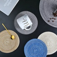 Sous-plat rond en tissu de style nordique, isolant thermique, design moderne simple pour plat à gratin, bol, assiette