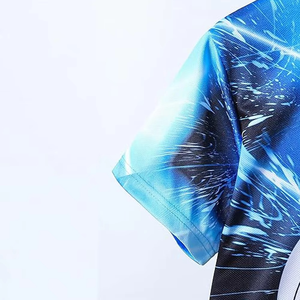 Groothandel Herenvoetbal 3d Grafische Print T-Shirt Met Korte Mouwen En Korte Broek Kleding Set Comfortabele Zomer Ademende Kleding - Product Image 3