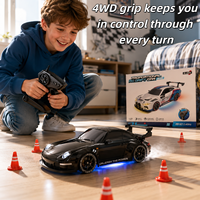 Coche de Carreras a Control Remoto EPT 1:24 RC Drift 4WD 2.4GHz Totalmente Proporcional de Alta Velocidad 20KM/H con Neumáticos de Derrape y Carreras para Niños de 8+ Años