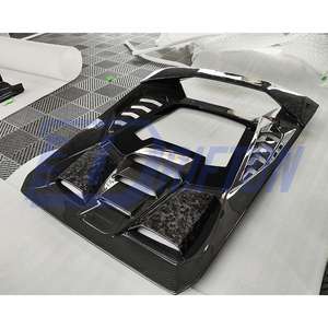 Cubierta de motor trasero de fibra de carbono seca estilo Tecnica para Lamborghini Huracan LP580 LP610 EVO 2014-2025 - Product Image 4