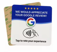 Etiqueta Adhesiva Acrílica Impermeable de 13.56mhz para Reseñas de Google, Etiqueta NFC para Mesa