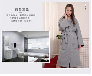 Ensemble <span class=keywords><strong>de</strong></span> peignoir et serviette en coton gaufré 100% <span class=keywords><strong>de</strong></span> qualité hôtelière, séchage rapide, longueur genou pour femmes, <span class=keywords><strong>drap</strong></span> <span class=keywords><strong>de</strong></span> <span class=keywords><strong>bain</strong></span> - Product Image 6