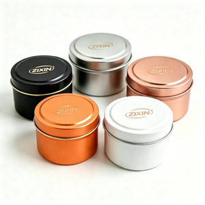 Vente en gros de boîtes de conserve pour bougies personnalisées écologiques, recyclables, avec revêtement non toxique, sans soudure, 4 oz, en métal, pour bougies à la cire de soja - Product Image 2
