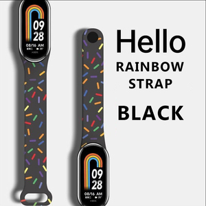 BEEFLYPOWER Nouveau Bracelet Sport en Silicone Liquide Effet Goutte de Pluie Arc-en-ciel pour Xiaomi <span class=keywords><strong>Mi</strong></span> Band 8 7 6 5 4 3 Accessoires - Product Image 3