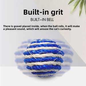 Juguete <span class=keywords><strong>de</strong></span> sisal tejido para gatos - Resistente a mordidas, antiaburrimiento, limpieza dental, uso diario en interiores para gatos y mascotas - Product Image 3