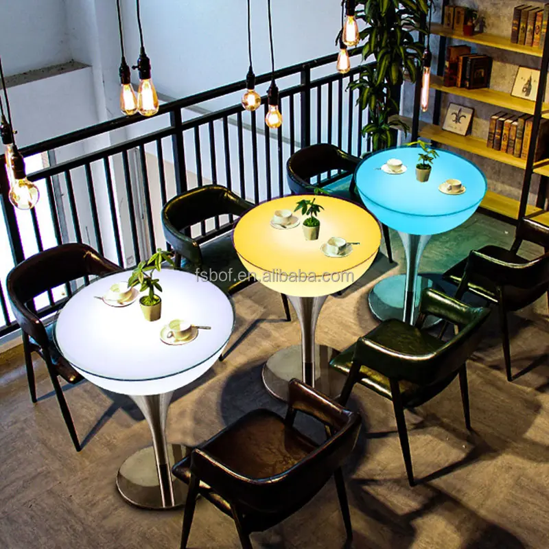 Restaurant möbel trinken LED Licht Bar Hoch tisch Bunte Leucht tisch Richtungs strahler für Taverne KTV Stuhl