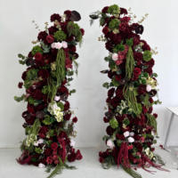 Piliers de fleurs artificielles violettes, lavande, rose, hortensia pour décoration d'arche de mariage, colonne ou arrangement floral sur pied