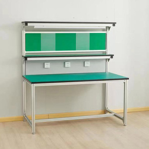 Aluminum Alloy <b>Lamped</b> Three-layer <b>Table</b> Heavy-duty Workbench Auto Repair Workshop <b>Table</b> Factory Assembly Line Operation Station - Product Image 3