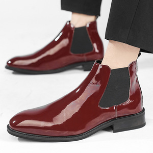 Nouvelle Collection Printemps 2026 – Chaussures en Cuir Montantes Décontractées et Habillées pour Hommes, Rouge, Grandes Tailles, Vente en Gros - Product Image 2