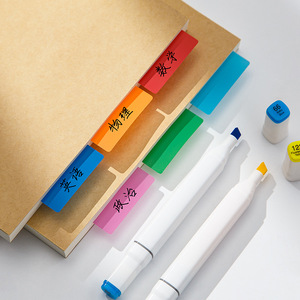 Étiquettes autocollantes couleur unie, marque-pages minimalistes pour étudiants, marqueurs indicateurs, autocollants mémo index à forte adhérence - Product Image 3