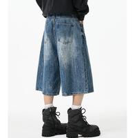 Shorts de travail pour hommes personnalisés, style streetwear, coupe ample, en denim, type Jotz