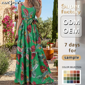 Robe longue bohème florale en mousseline translucide pour <span class=keywords><strong>femme</strong></span>, col en V sexy, bretelles élégantes, <span class=keywords><strong>grande</strong></span> <span class=keywords><strong>taille</strong></span>, idéale pour les vacances à la plage - Vente en gros 2026 - Product Image 2