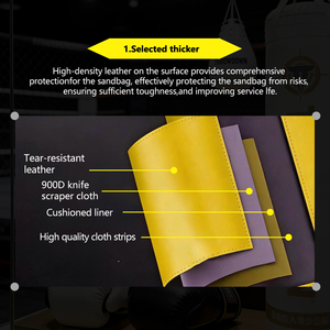 Высококачественный настраиваемый боксерский мешок FIST из полиуретана с кожаной подошвой для фитнеса - Product Image 4