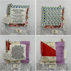 Petit sac moderne en tissu <span class=keywords><strong>avec</strong></span> croix <span class=keywords><strong>et</strong></span> <span class=keywords><strong>mots</strong></span> de bénédiction coutures colorées pour la prière d'anniversaire <span class=keywords><strong>et</strong></span> l'utilisation rituelle - Product Image 3