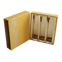Vente en gros OEM de boîte à tiroirs de luxe en carton or jaune avec logo argenté pour barre de chocolat emballage haut de gamme avec fonction de gaufrage