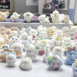 Flocado Kawaii teléfono móvil decorativo Mini figuras pingüino gato perro Pato DIY hecho <span class=keywords><strong>a</strong></span> mano llavero colgante Accesorios - Product Image 1