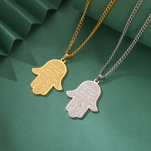 Collar con Colgante de Mano de Fátima Hamsa de Acero Inoxidable Myshape, <span class=keywords><strong>Ojo</strong></span> Turco <span class=keywords><strong>Egipcio</strong></span>, <span class=keywords><strong>Amuleto</strong></span> de la Suerte para el Éxito y la Protección - Product Image 2