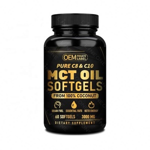Cápsulas Blandas de Aceite MCT Derivado de Coco Orgánico OEM/ODM para Combustión Cerebral y Corporal - Uso en Adultos, Apoyo Inmunológico, Antioxidante y Productos de Belleza - Product Image 1