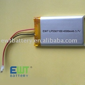 EWT LP5567100 <span class=keywords><strong>3</strong></span>.7V 4500mAh 리튬폴리머 배터리 (16.65Wh, 70g) <span class=keywords><strong>3</strong></span>선 사전 배선 완료, 야외 전원 및 휴대용 통신용 - Product Image 5