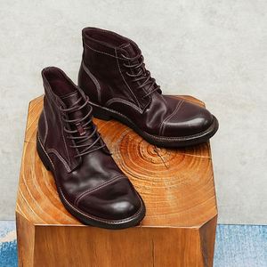 Chaussures personnalisées à lacets en cuir véritable poli brillant, motif embossé, talon carré léger et semelle épaisse, idéales pour l'automne - Product Image 1