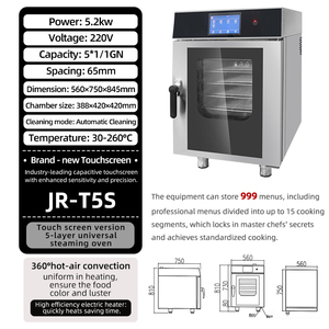 معدات الطبخ التجارية المعتمدة من FDA ، فرن كومبي قابل للتخصيص ، تصميم وحدات ضمان لمدة سنة واحدة ، دعم فني مجاني للبخار - Product Image 2