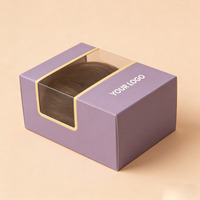 Boîtes cadeaux de luxe pour perruques humaines, boîte d'emballage magnétique avec fenêtre pour extensions de cheveux, boîte en satin pour perruque