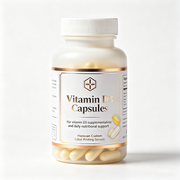 Étiquettes de bouteilles de capsules Haoxuan, encre métallique, impression UV, autocollants imperméables pour l'emballage des compléments alimentaires
