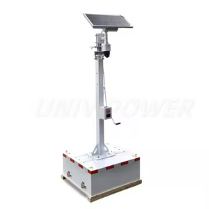 เสาไฟเคลื่อนที่พลังงานแสงอาทิตย์ LED ทำจากเหล็กกล้าสีเขียวที่เป็นมิตรกับสิ่งแวดล้อม ทนทาน ใช้พลังงานไฟฟ้ากระแสตรง เหมาะสำหรับใช้งานกลางแจ้งในทุกสภาพแวดล้อม - Product Image 1