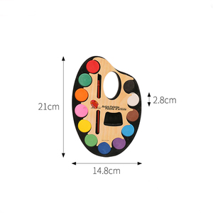BOMEIJIA 12 colori solido <span class=keywords><strong>torta</strong></span> Set di vernice ad acquerello con pennello per i bambini per la pittura <span class=keywords><strong>su</strong></span> carta tela di vetro - Product Image 6