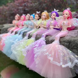 Offre Spéciale <span class=keywords><strong>45</strong></span> <span class=keywords><strong>Cm</strong></span> Élégant Pas Cher En Plastique Bébé Avec Couronne Sirène Poupée Dressing Jeu Meilleur DIY Cadeau D'anniversaire Pour Fille - Product Image 3