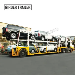 Mobil Loader Trailer 5 SUV Dua As Roda Roda Kelima Drop Deck Wedge Stinger Dual Truk dan Enam Mobil Pengangkut untuk dijual