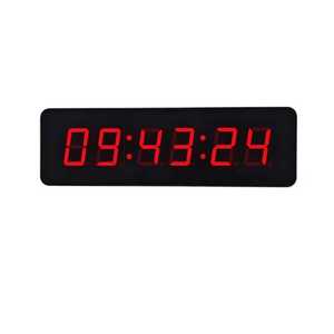 Schulstandard Wandmontierte Digitale Mutteruhr NTP-Server Synchronisiertes System Metallisches Rotes Design Kalenderfunktion Tischuhren - Product Image 4